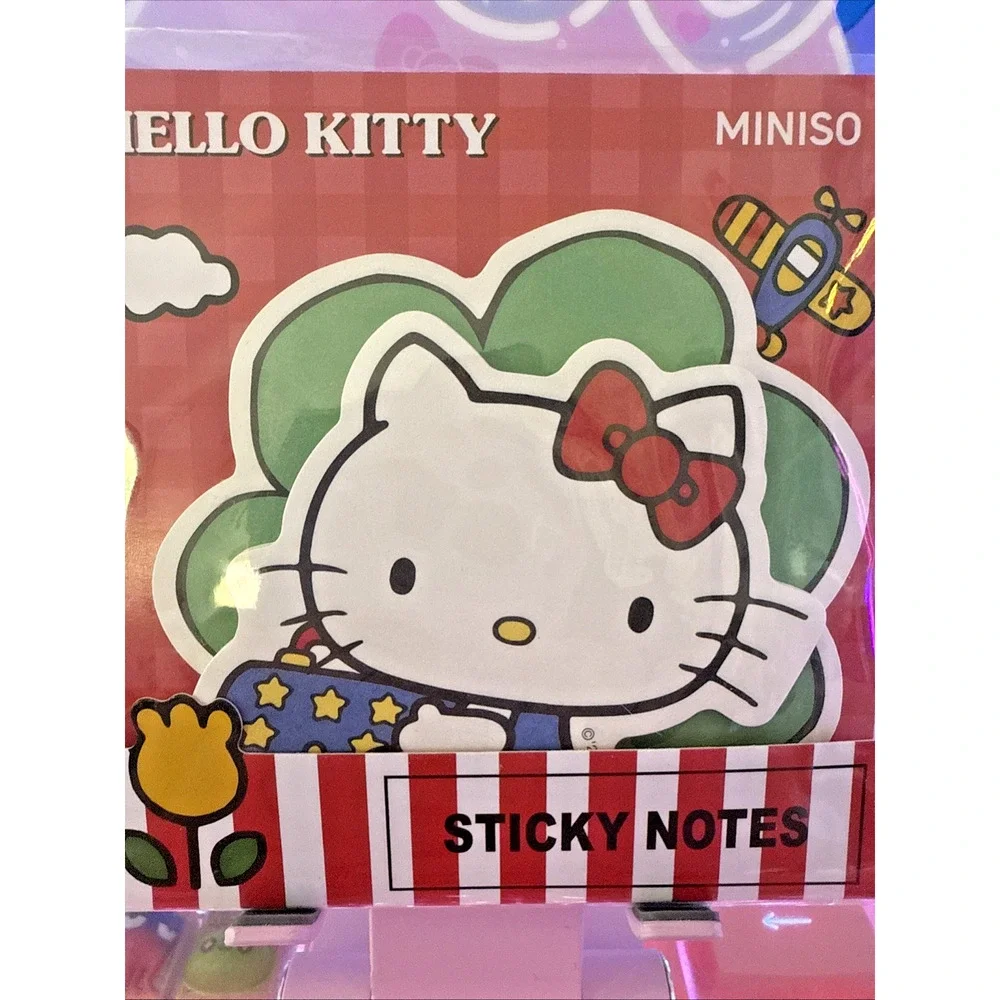 Hello Kitty Sticky Notes Set 2 Designs 20 Sheets Kawaii Stationery 2024 Sanrio